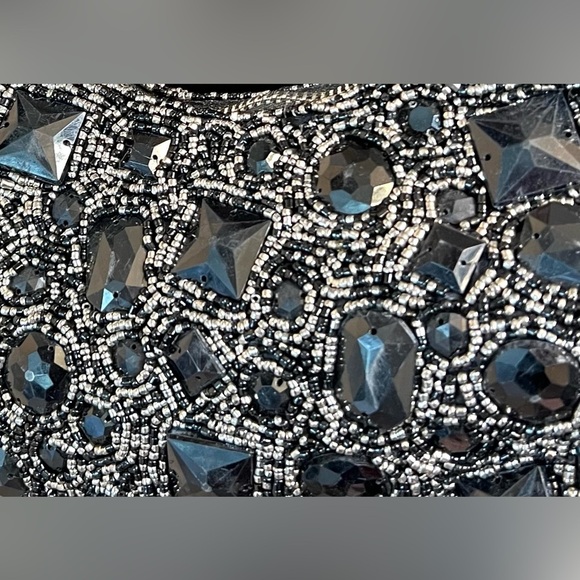 🖤🩶🖤 MADE IN INDIA BEAUTIFUL Black Beaded Shoulder Bag With Coin Purse🖤🩶🖤NWT - Picture 13 of 17